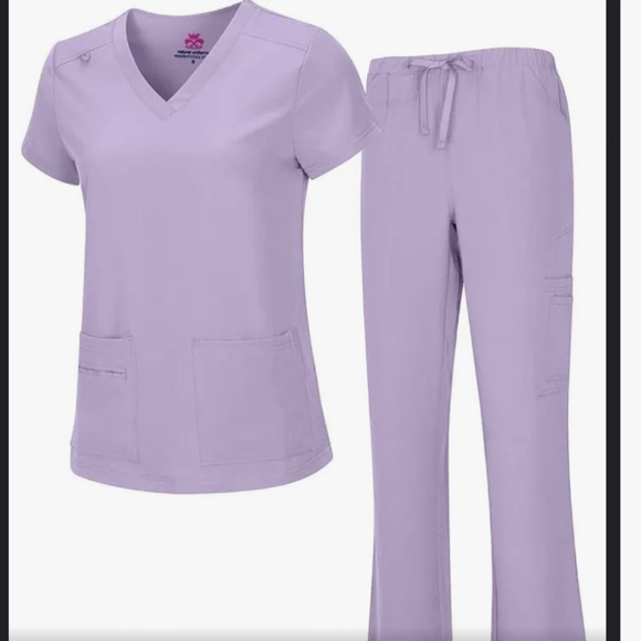 Lavander Empire Trend Premium Medical Scrubs Set- Stylish & Comfortable - Picture 1 of 3